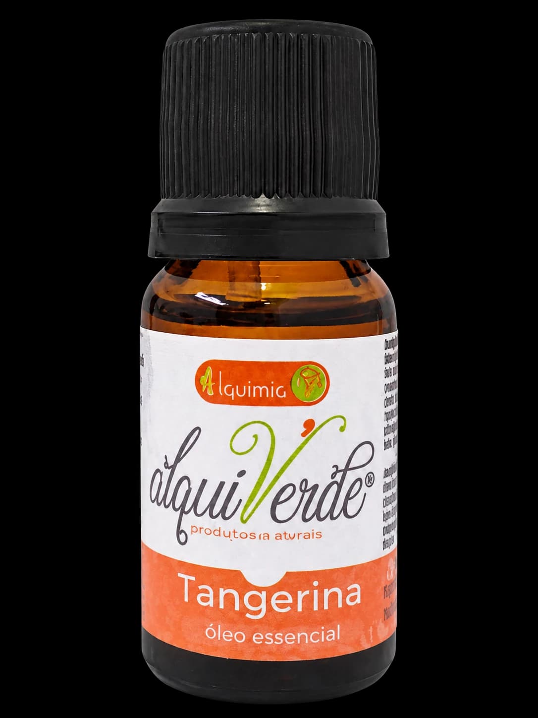 Bottle of Alquiverde mandarin essential oil